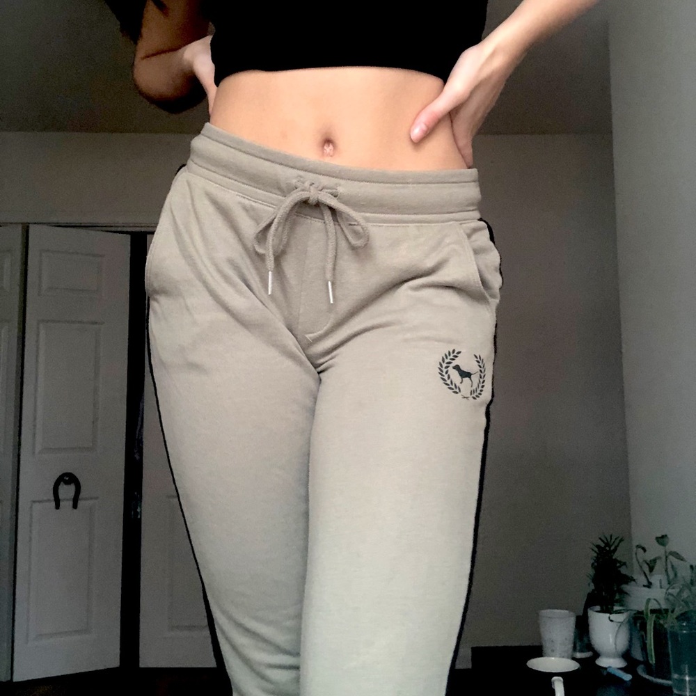 Green PINK Sweat Pants